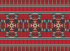 píxel tradicional étnico modelo cachemir flor ikat antecedentes resumen azteca africano indonesio indio sin costura modelo para tela impresión paño vestir alfombra cortinas y pareo de malasia vector
