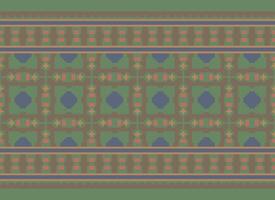 Pixel Ethnic pattern vector background. seamless pattern traditional, Design for background, wallpaper, Batik, fabric, carpet, clothing, wrapping, and textile.ethnic pattern Vector illustration.