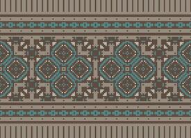 Geometric patterns of modern stylish texture. Borders in the form of a pixel ornament for embroidery, ceramic tiles and textile interior design elements. Seamless illustration vector