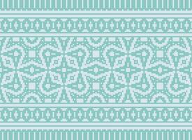 Geometric patterns of modern stylish texture. Borders in the form of a pixel ornament for embroidery, ceramic tiles and textile interior design elements. Seamless illustration vector