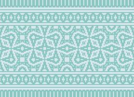 Geometric patterns of modern stylish texture. Borders in the form of a pixel ornament for embroidery, ceramic tiles and textile interior design elements. Seamless illustration vector