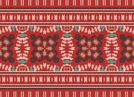 Pixel Cross Stitch pattern with Floral Designs. Traditional cross stitch needlework. Geometric Ethnic pattern, Embroidery, Textile ornamentation, fabric, Hand stitched pattern, pixel art. vector