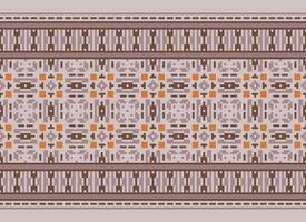 A Floral pixel art pattern on grey background.geometric ethnic oriental embroidery vector illustration. pixel style, abstract background, cross stitch.design for texture, fabric, cloth, scarf, print