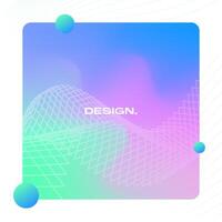 Colorful square gradient background. Social media template vector illustration.