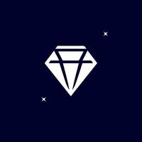 diamante en un plano estilo. resumen negro diamante icono. vector icono logo gratis