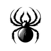 art danger spider black white tattoo element vector template animal