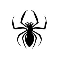 art danger spider black white tattoo element vector template animal