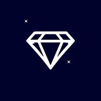 Diamond in a flat style. Abstract black diamond icon. Vector icon logo Free