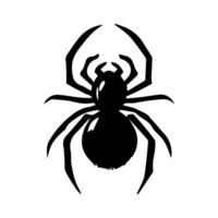 art danger spider black white tattoo element vector template animal