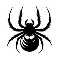 art danger spider black white tattoo element vector template animal