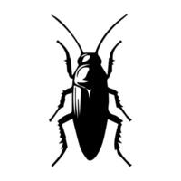 Cockroach bug vector icon. Roach silhouette insect black icon illustration pest