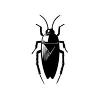 Cockroach bug vector icon. Roach silhouette insect black icon illustration pest