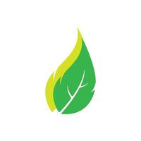 simple green leaf logo vector design