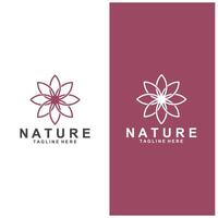 simple flower logo  nature logo  abstract  design vector