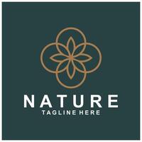 sencillo flor logo naturaleza logo resumen diseño vector