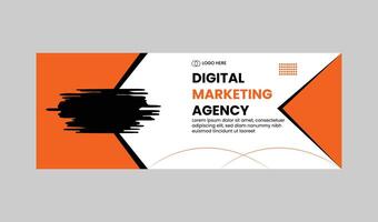 banner web de marketing digital vector