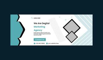 banner web de marketing digital vector