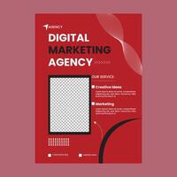 folleto de agencia de marketing digital vector