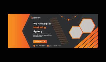 banner web de marketing digital vector