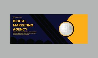 DIGITAL MARKETING WEB BANNER vector