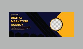 DIGITAL MARKETING WEB BANNER vector