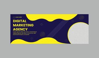 banner web de marketing digital vector