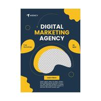 folleto de agencia de marketing digital vector