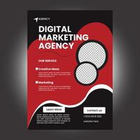 folleto de agencia de marketing digital vector