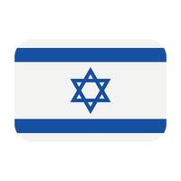 vector israel flag in a rectangle isolated on white background