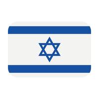 vector israel flag in a rectangle isolated on white background