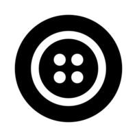 black vector clothes button icon isolated on white background