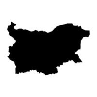 black vector bulgaria map isolated on white background