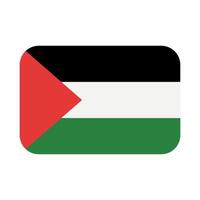 vector palestine flag in a rectangle isolated on white background