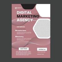 folleto de agencia de marketing digital vector