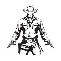 Cowboy Shooting Vector Art, Icons, and Graphics