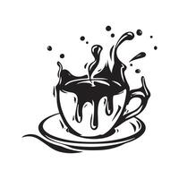 Coffee drip Vectors and Illustrations On White Background