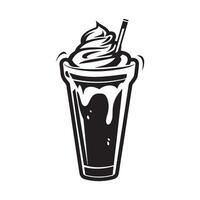 Con panna coffee chalk vector image