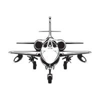 Fighter jet plane in flight, military aircraft, army airplane isolated on white background, vector