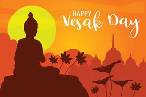 Vesak day banner card with Buddha sign in Bodhi leaf Tree vector design. Vesak day banner card with Buddha sign in Bodhi leaf Tree vector design