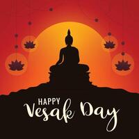 Vesak day banner card with Buddha sign in Bodhi leaf Tree vector design. Vesak day banner card with Buddha sign in Bodhi leaf Tree vector design