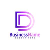 Letter D logo design vector. Creative Initial D logo concepts template vector