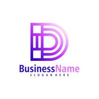 Letter D logo design vector. Creative Initial D logo concepts template vector