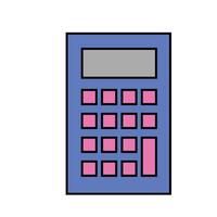 retro style calculator vector