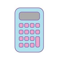 retro vibrant color calculator vector