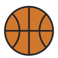 llanura baloncesto icono vector