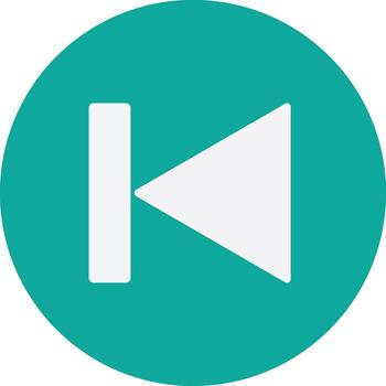 Rewind Back Button vector