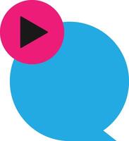Chat Bubble Video vector