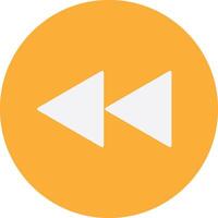 Fast Backward Button vector