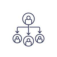delegation line icon on white vector