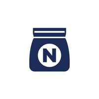 nitrogen fertilizer in a bag icon vector